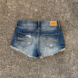Abercrombie & Fitch Distressed Blue Jean Shorts